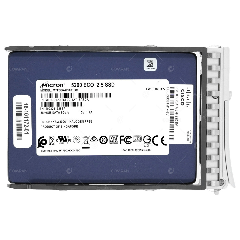UCS-SD38TM1X-EV CISCO SSD 3.84TB SATA 6G 2.5" SFF